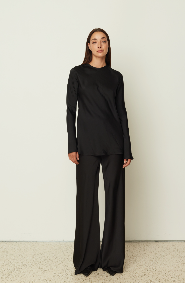 Satin Flared Pants