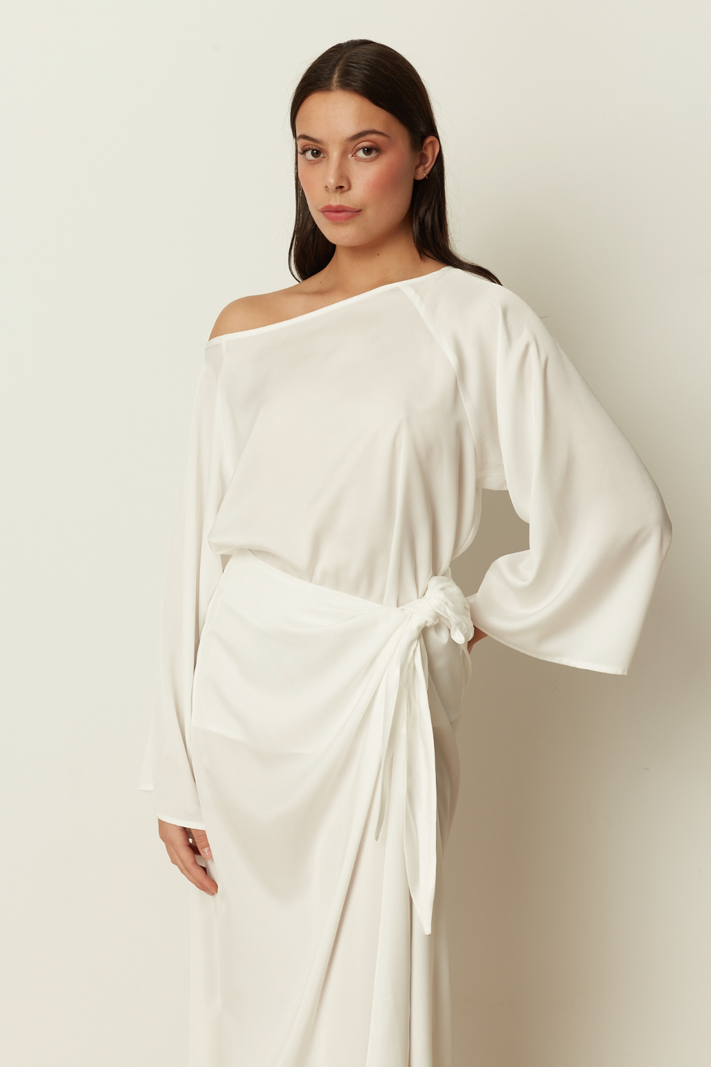 Satin Asymmetrical Blouse