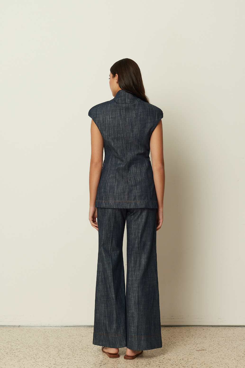 Denim Wide Leg Pants