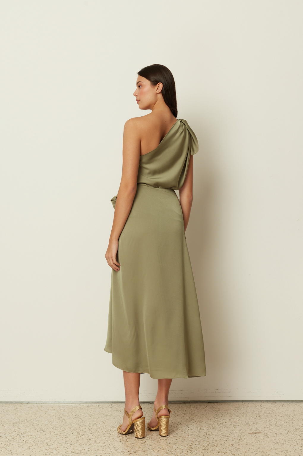 Satin One Shoulder Top