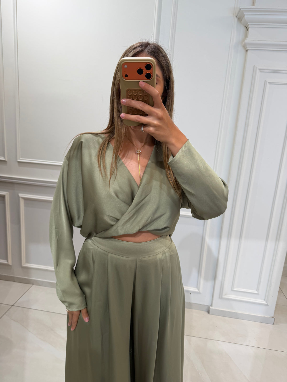 Twisted Satin Blouse