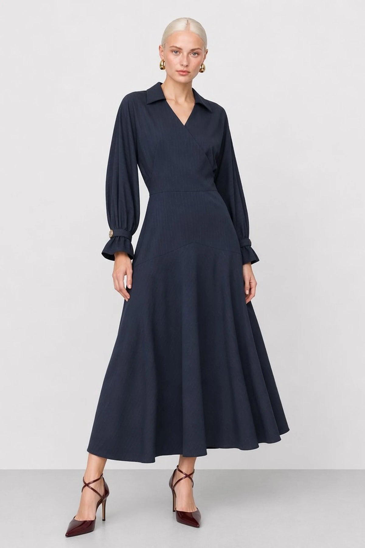 Wrap dress with a flared skirt
