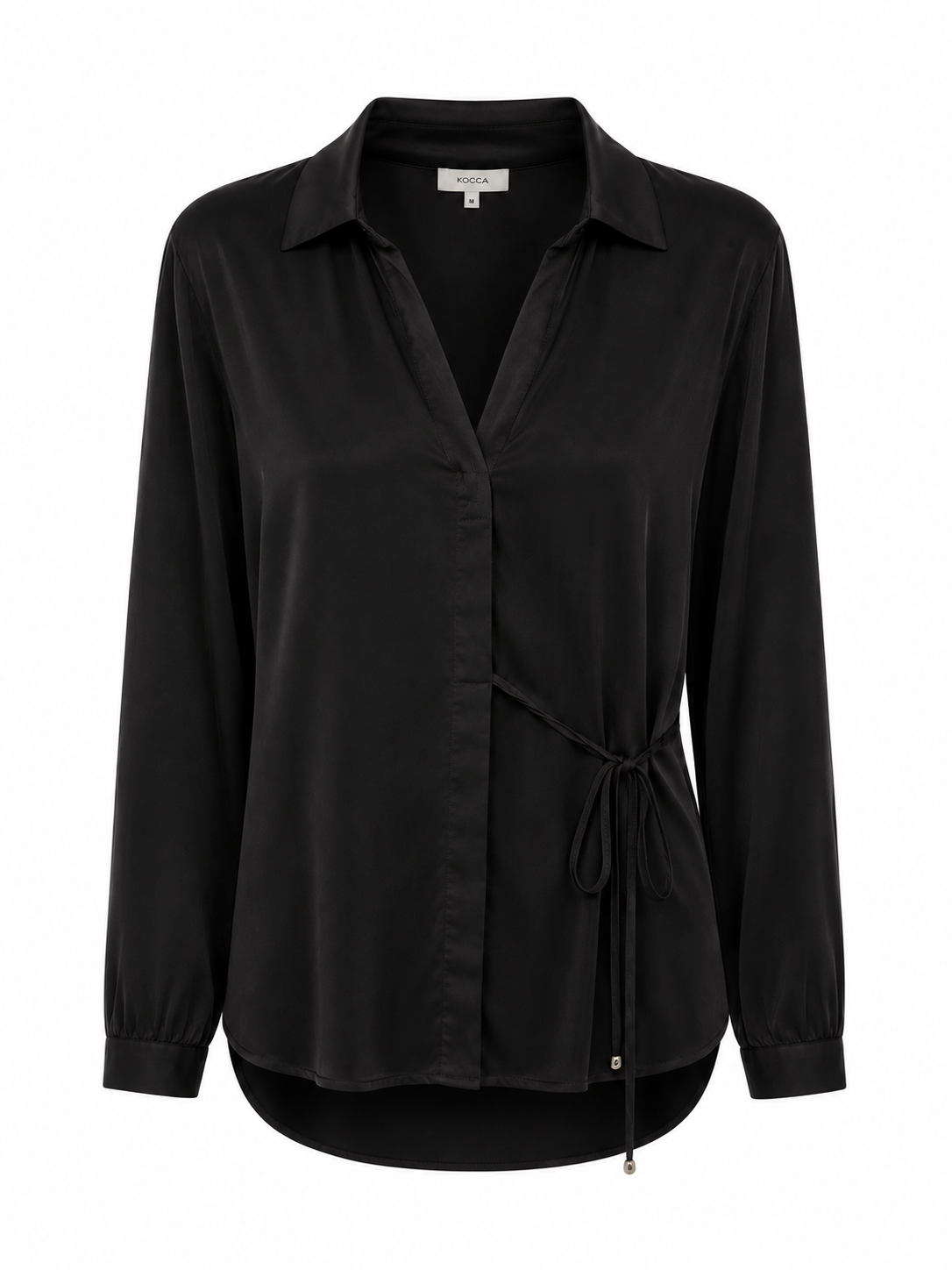 Wrap blouse with a side tie