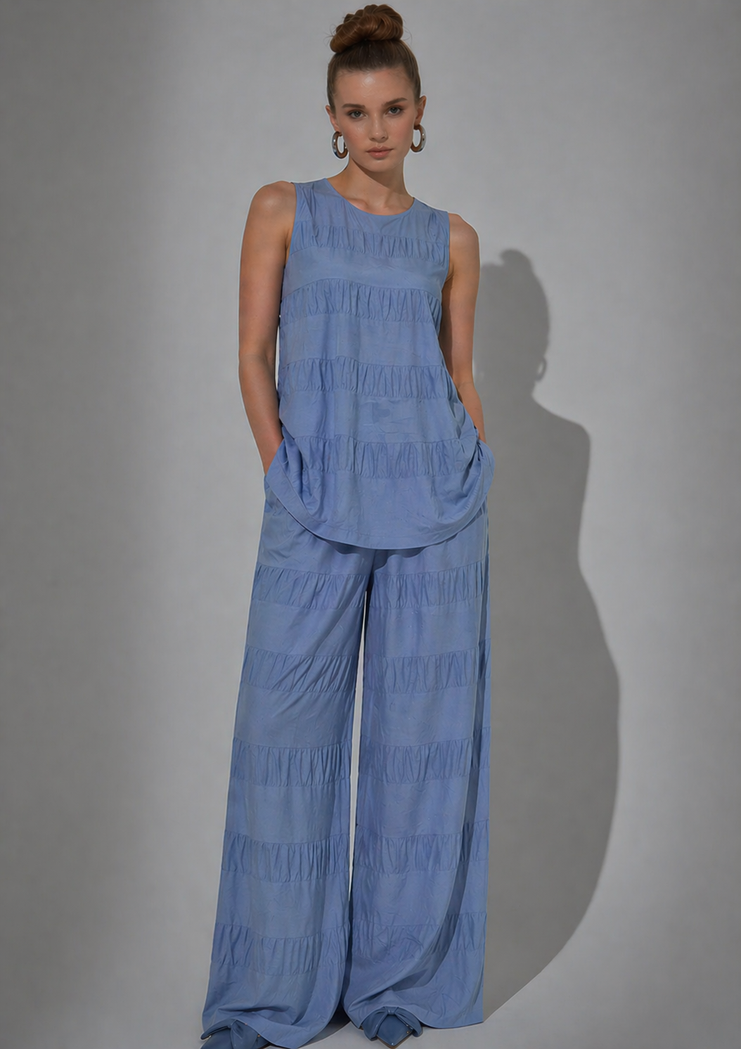 Belted Ruffle Flow Set