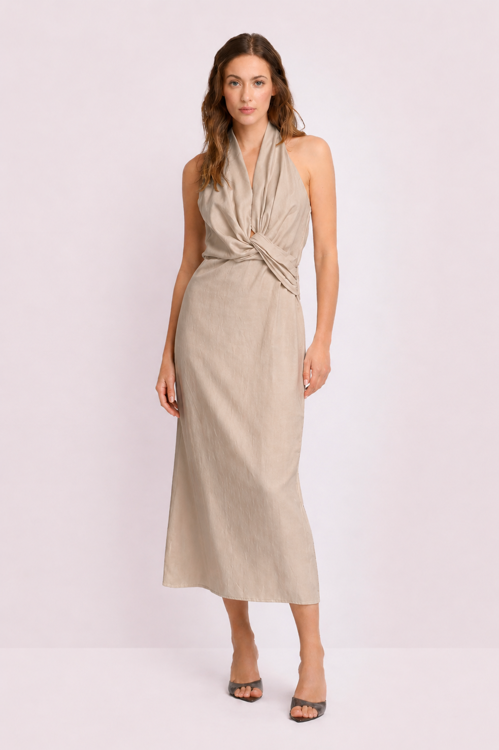 Twist Halter Maxi Dress