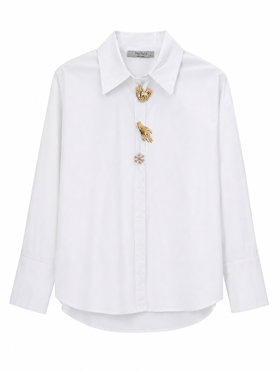 Buttoned Shirt With Gold Accessories