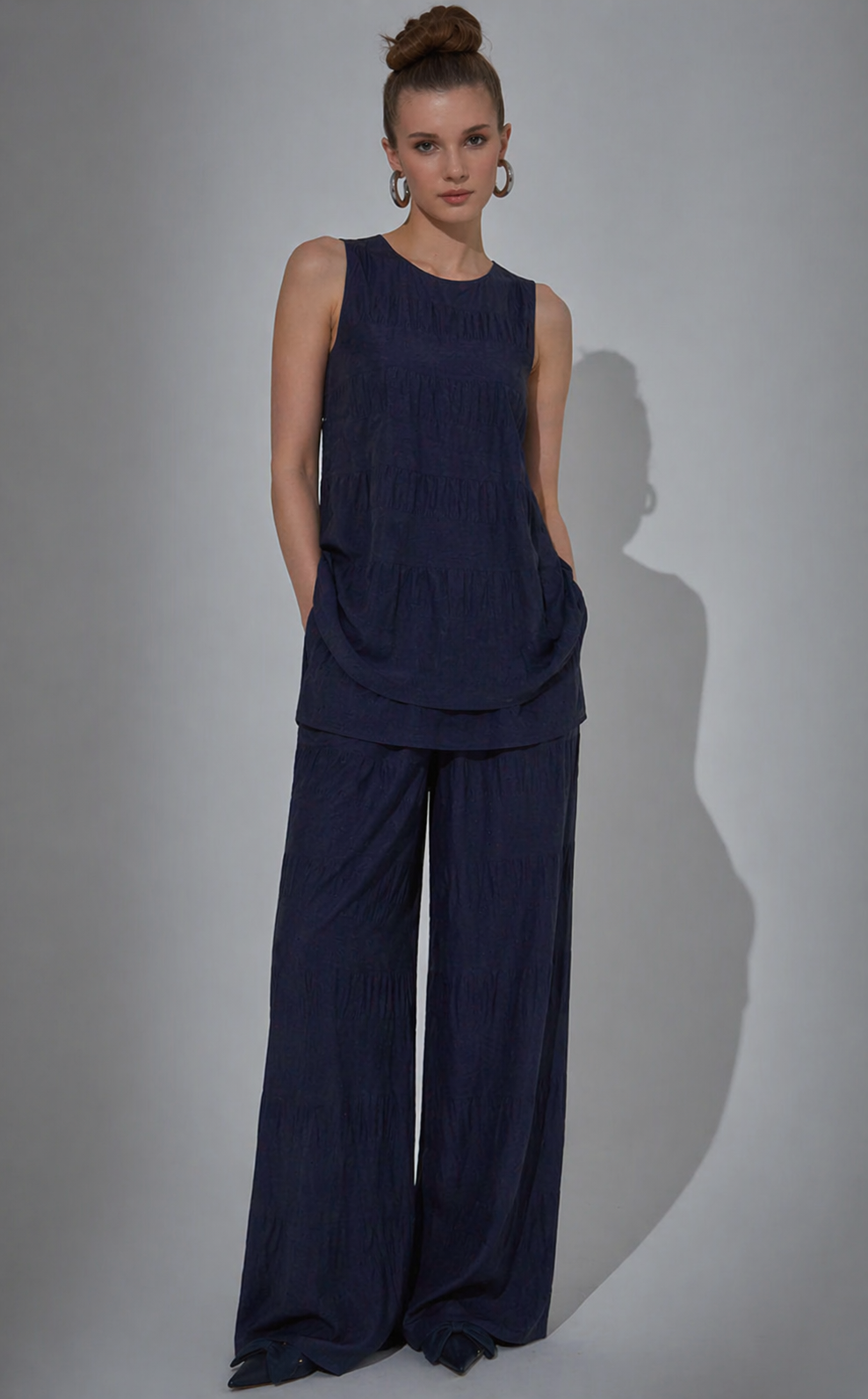 Belted Ruffle Flow Set
