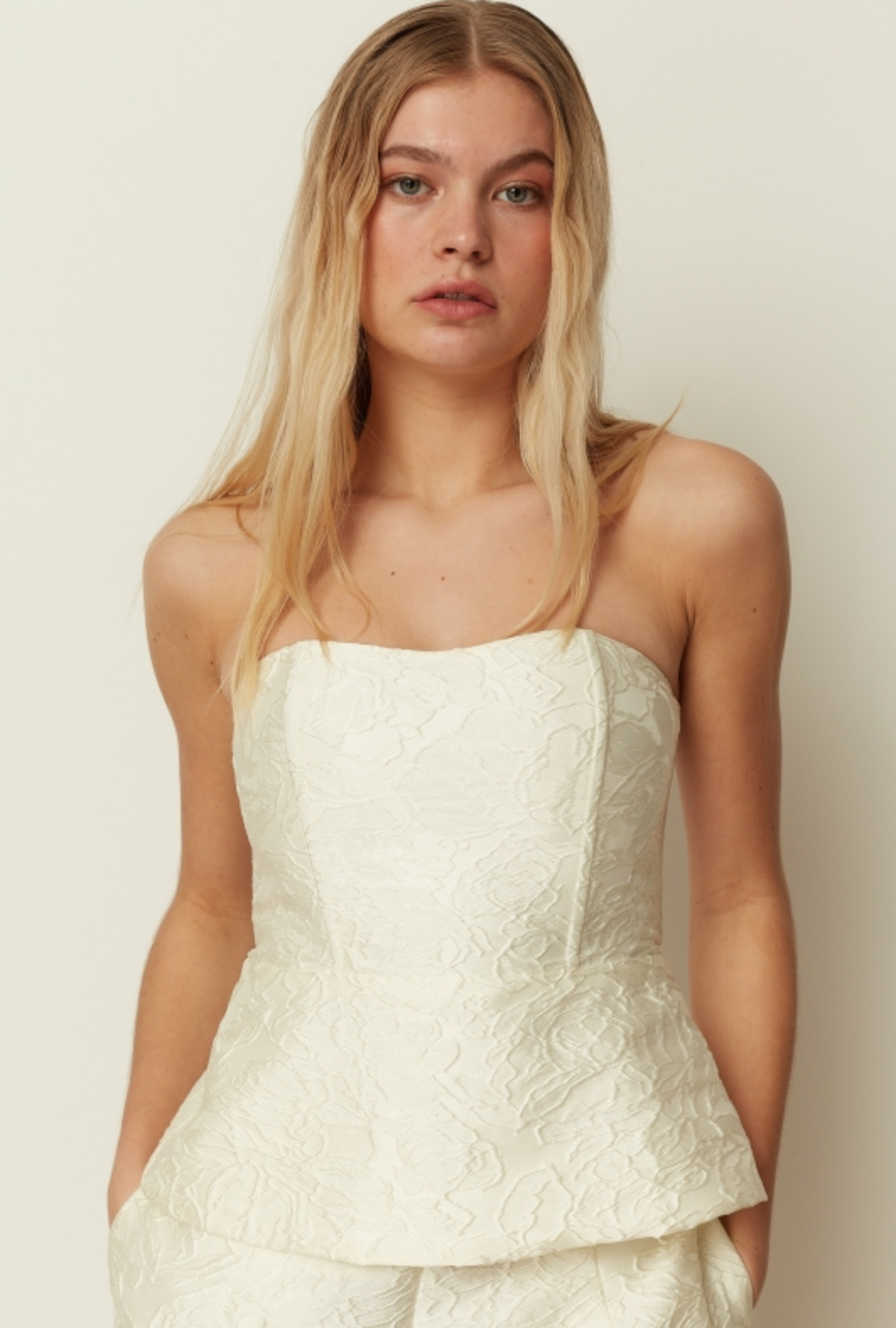 Textured Bustier Top