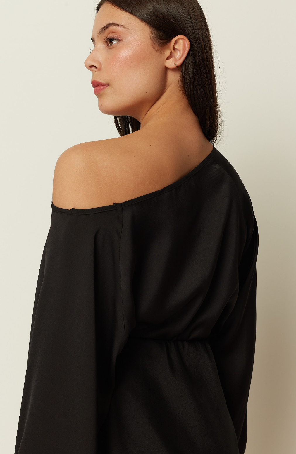 Satin Asymmetrical Blouse