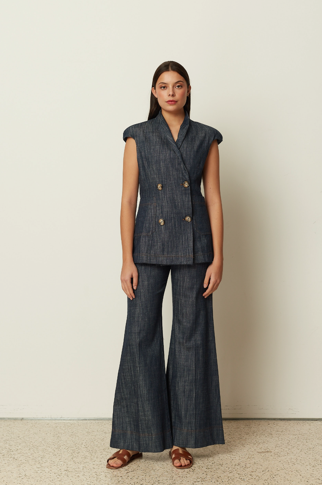 Denim Vest Suit