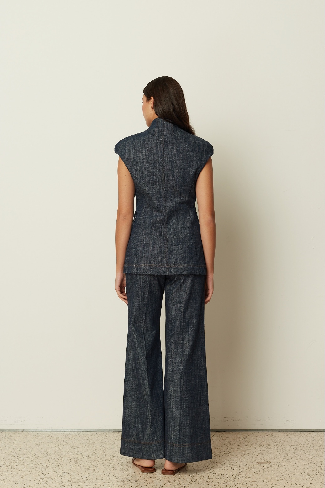 Denim Vest Suit