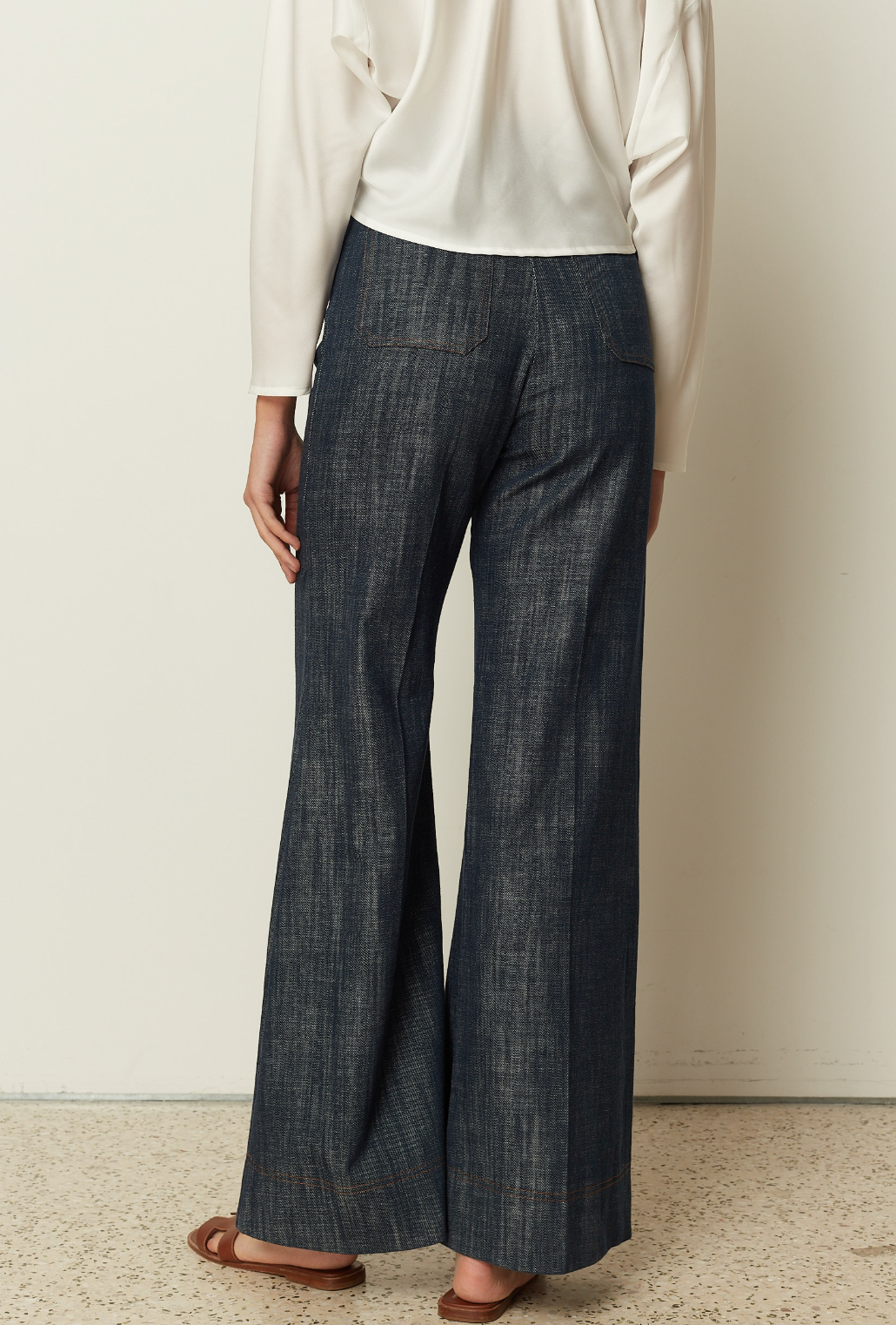 Denim Wide Leg Pants