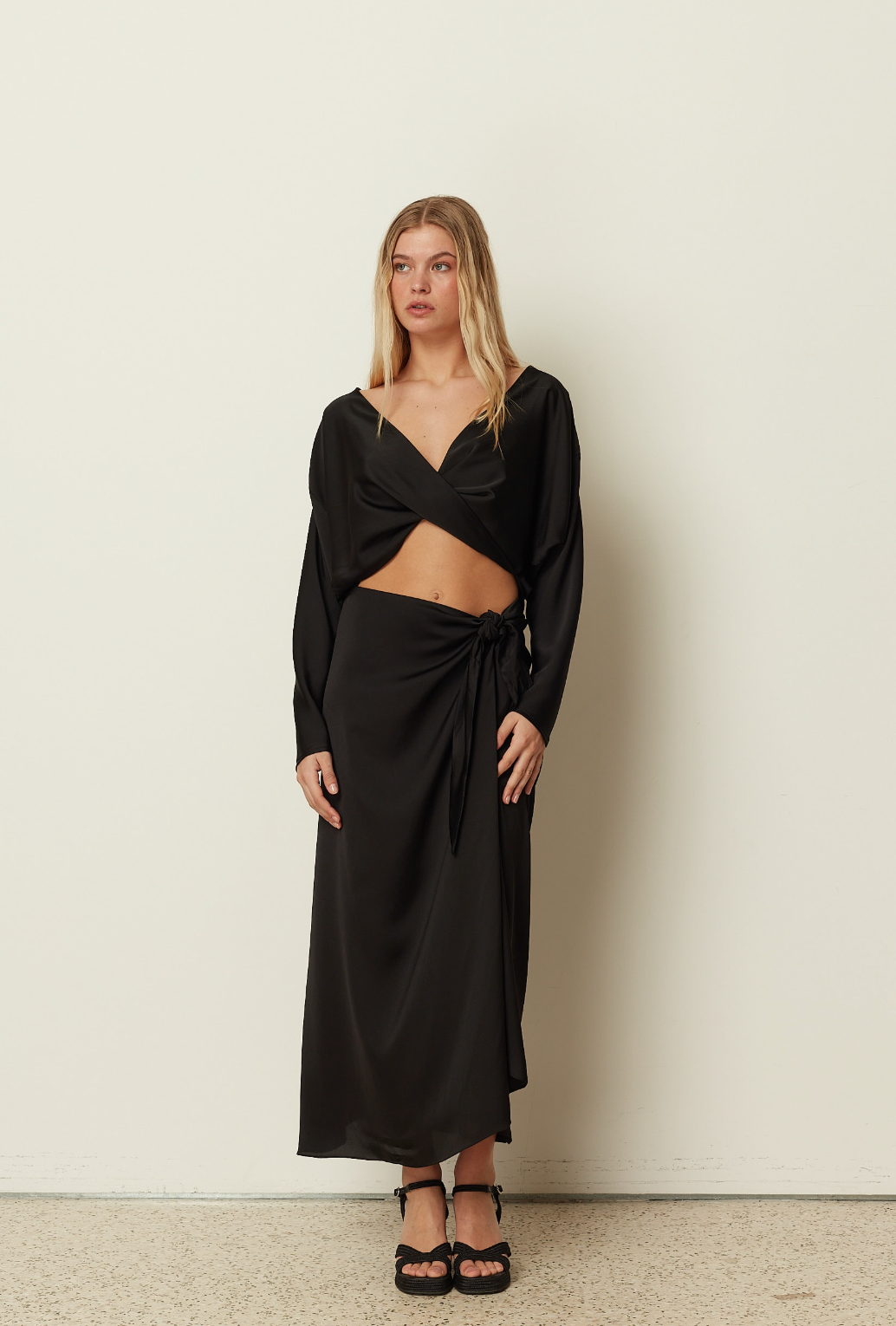 Twisted Satin Blouse
