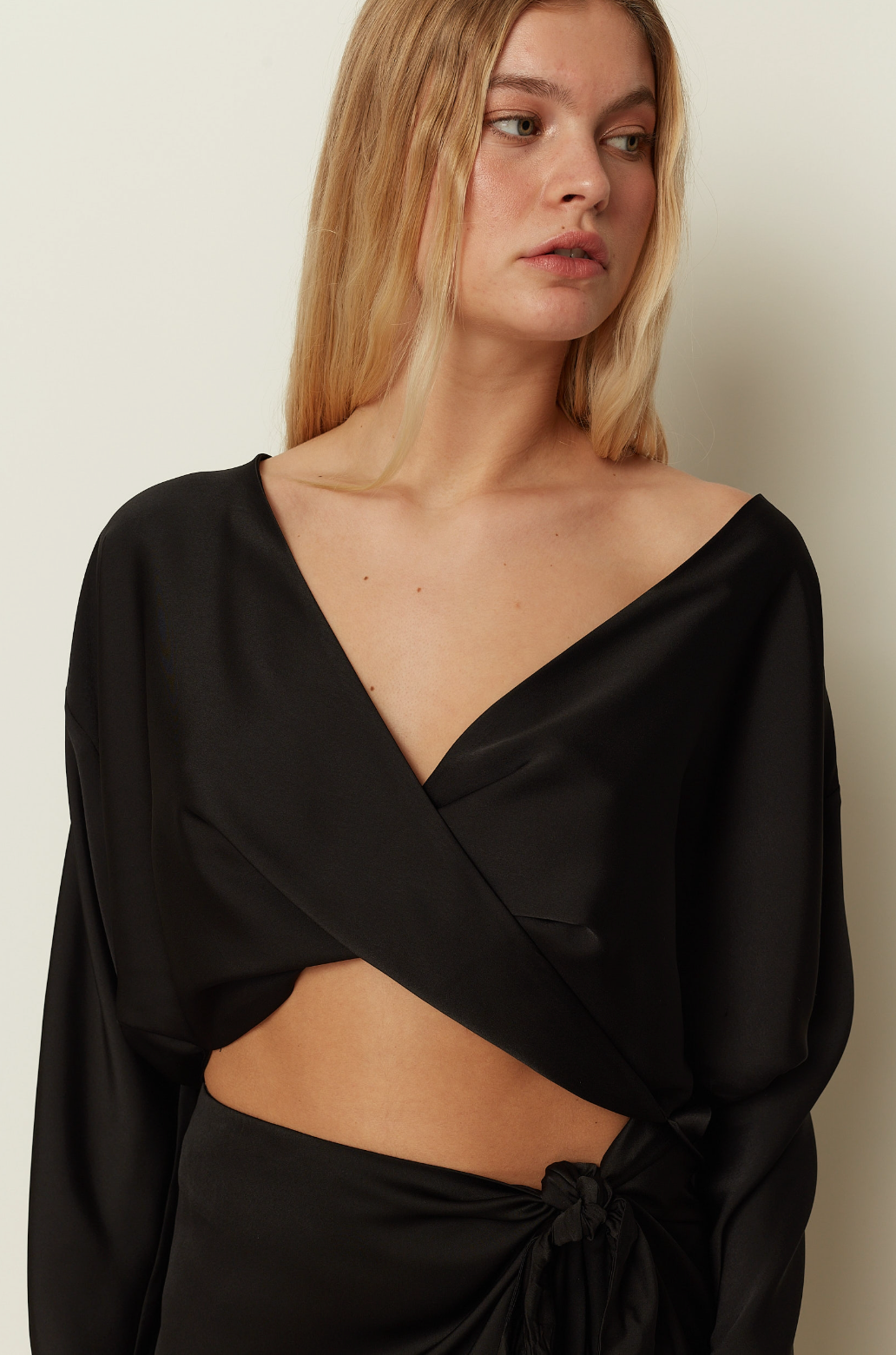 Twisted Satin Blouse
