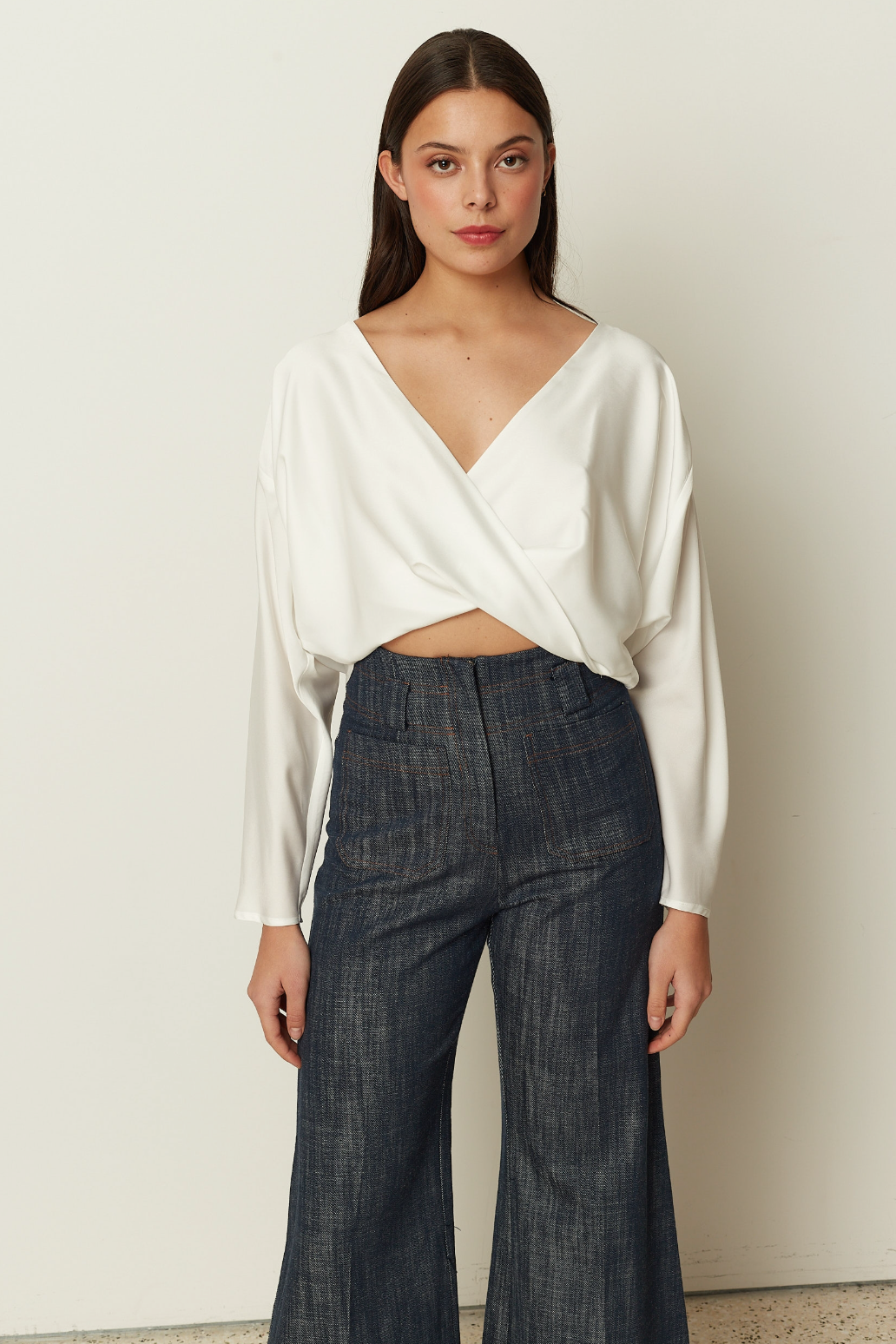Twisted Satin Blouse