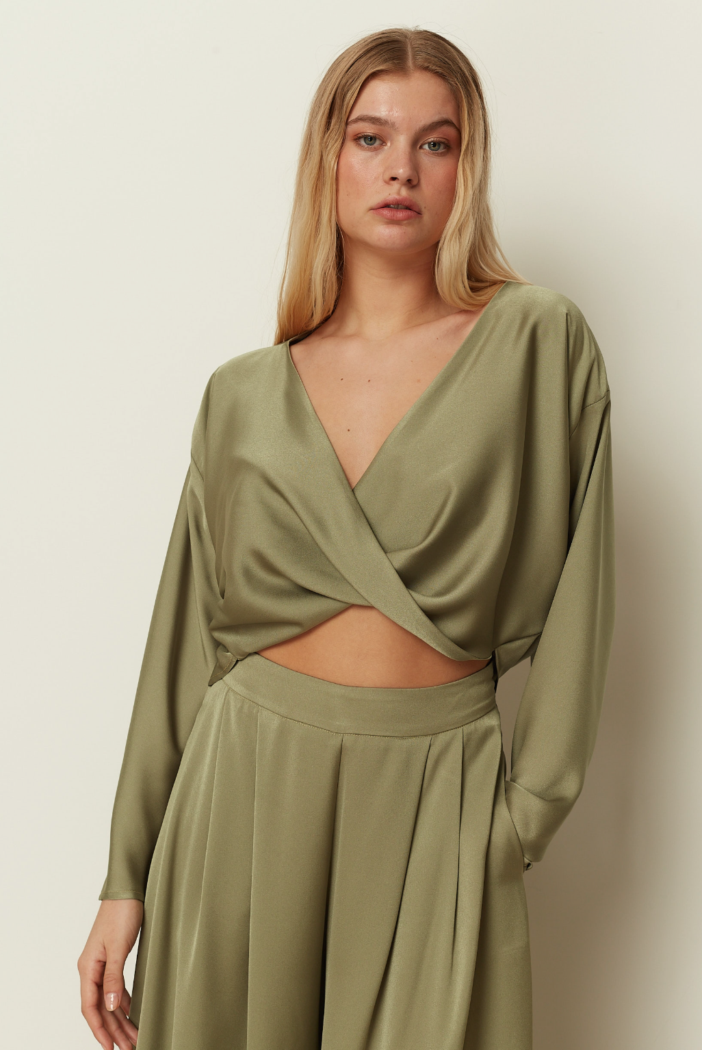 Twisted Satin Blouse