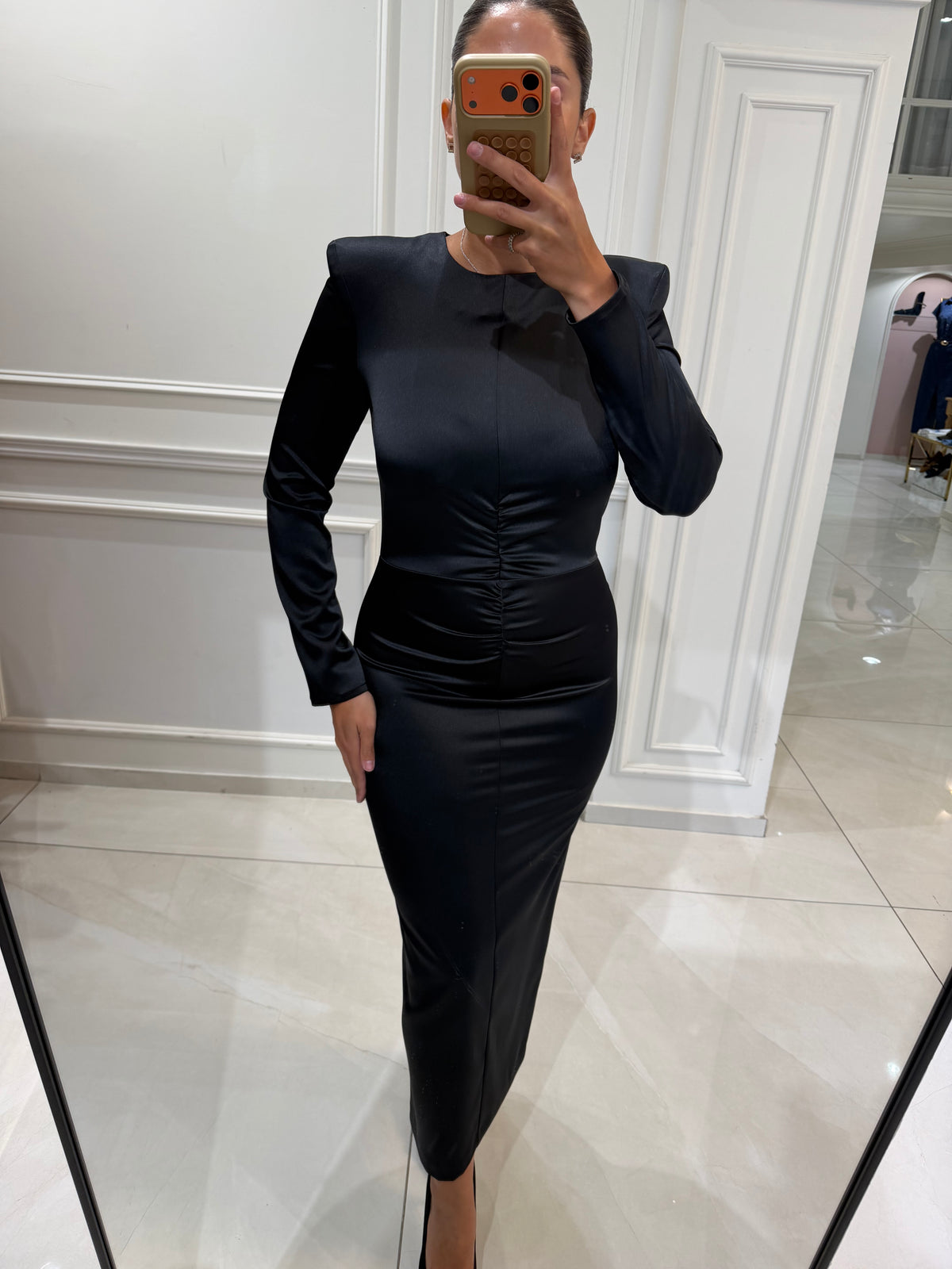 Shoulder Padded Dress