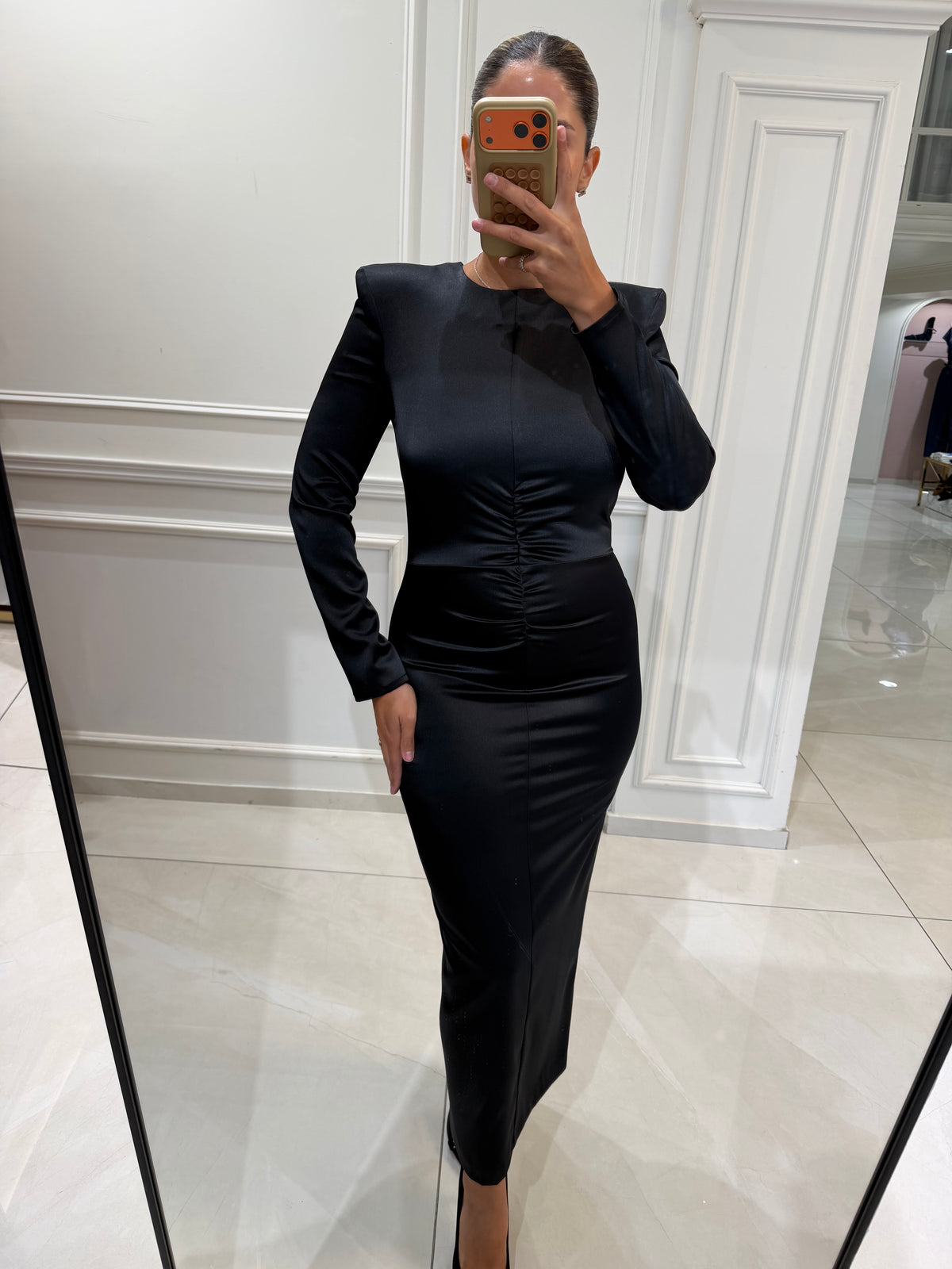 Shoulder Padded Dress