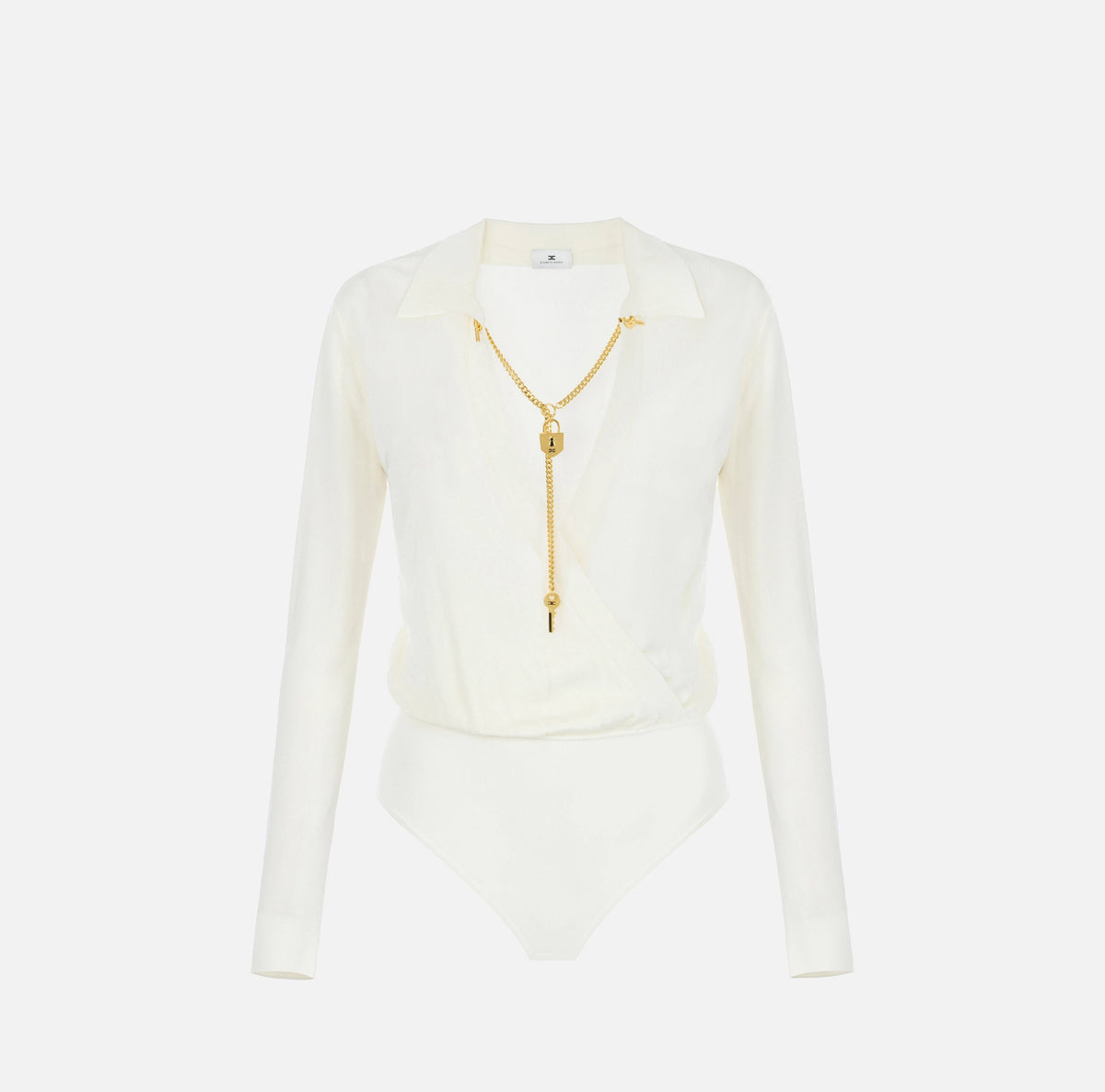 Bodysuit with jewel chain