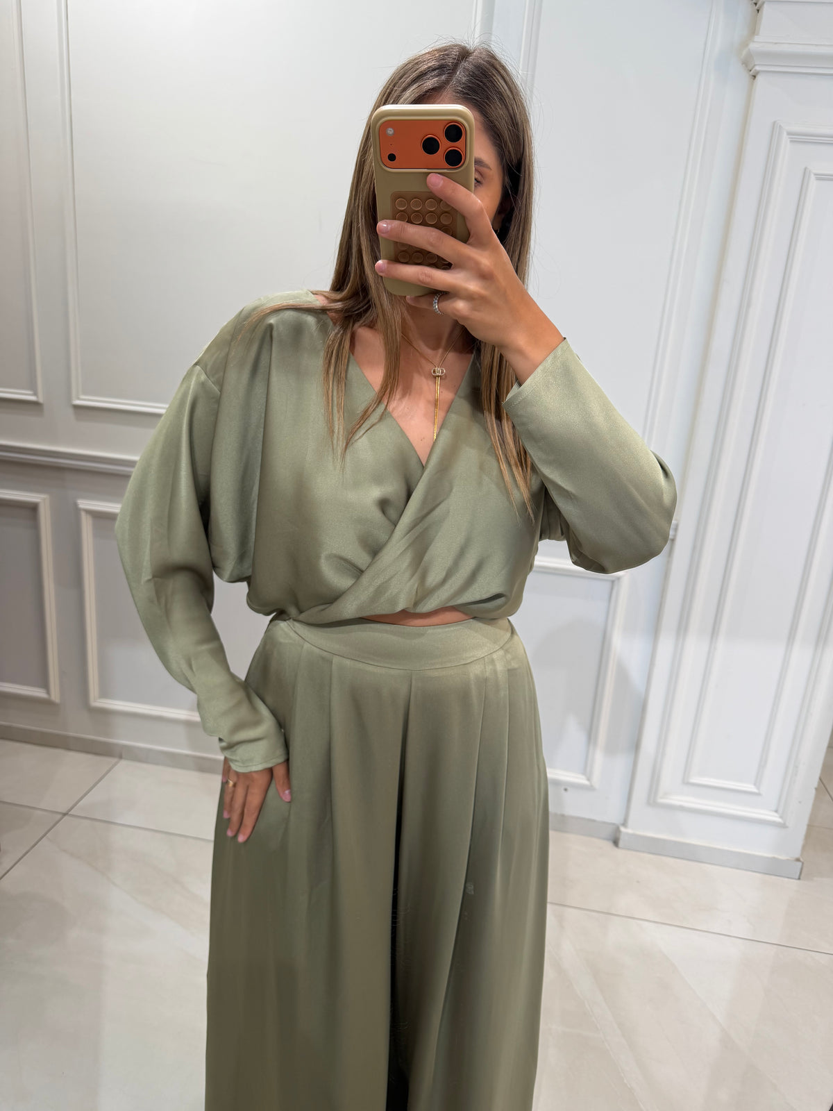 Twisted Satin Blouse