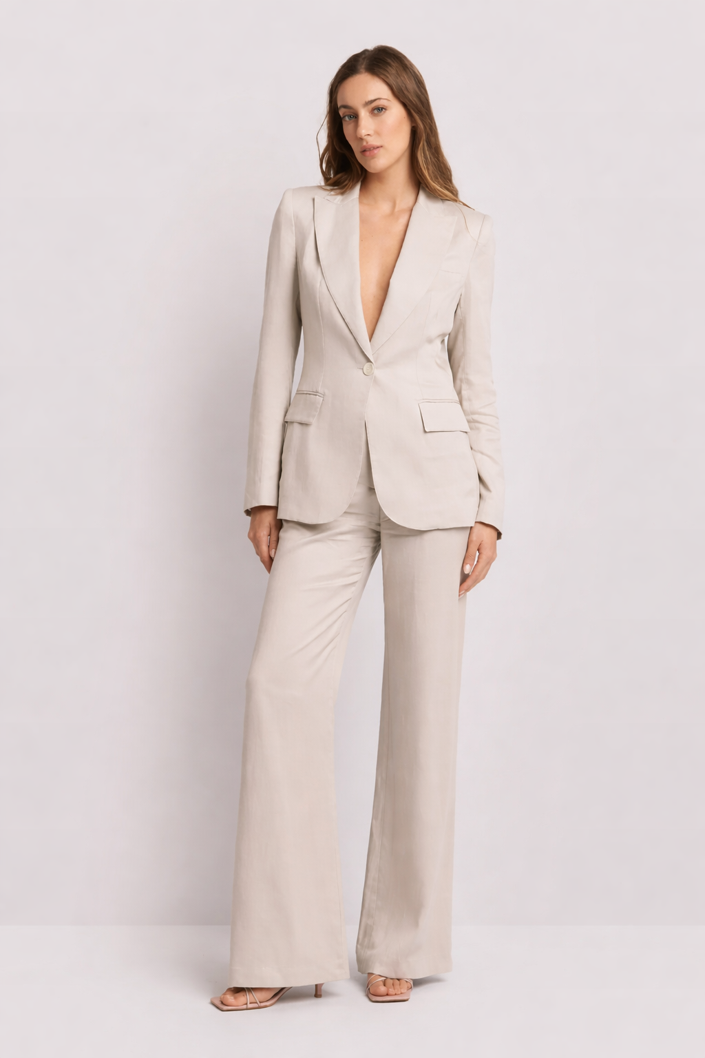 Tailored Single-Button Blazer