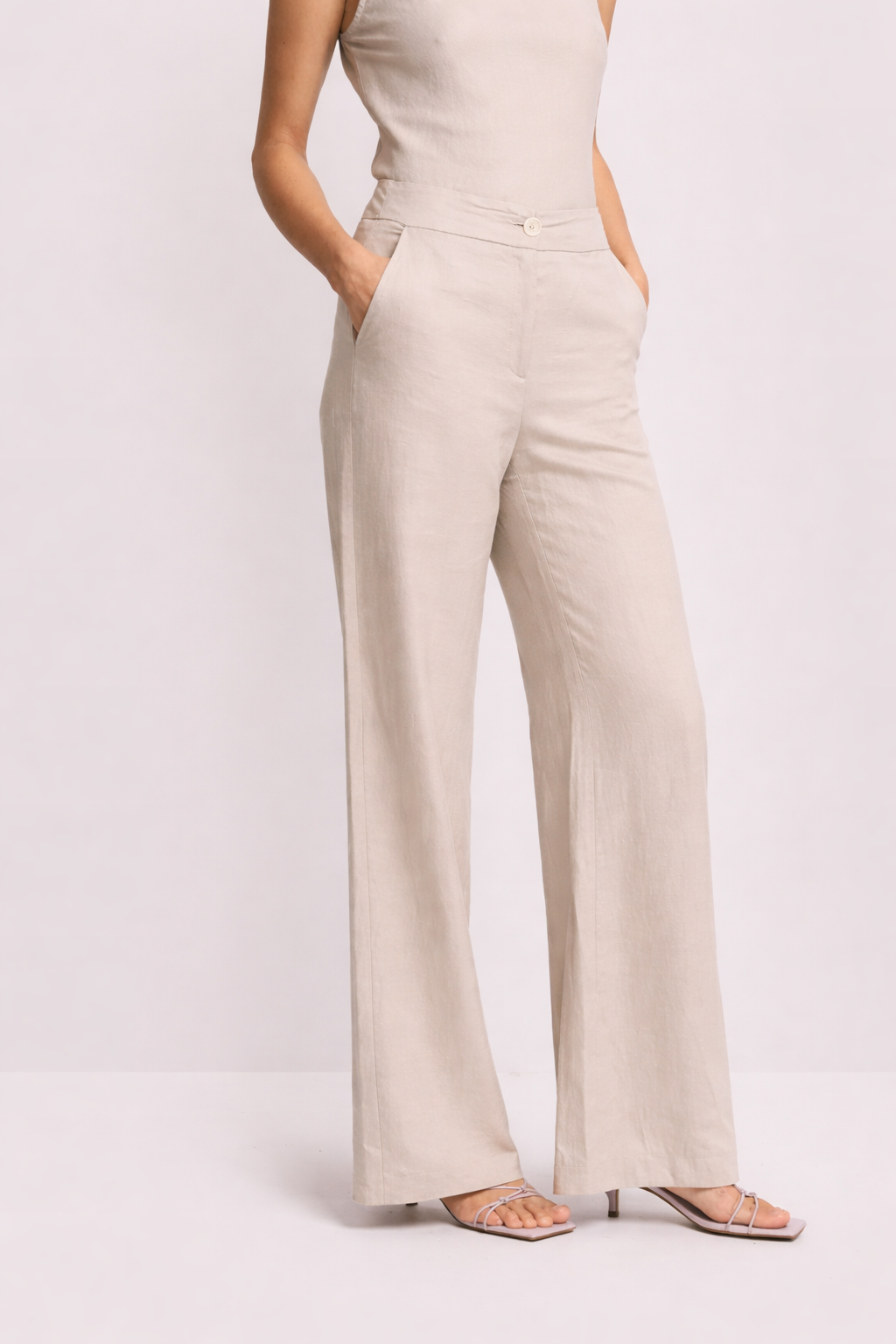 Slim fit long trousers