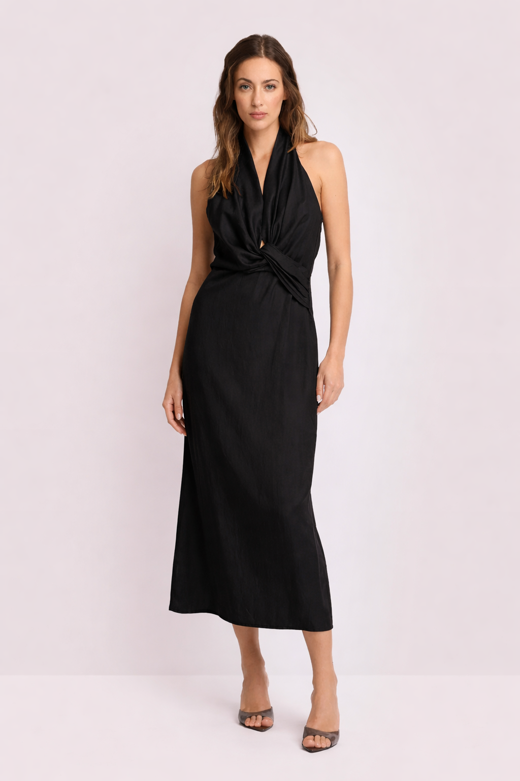 Twist Halter Maxi Dress
