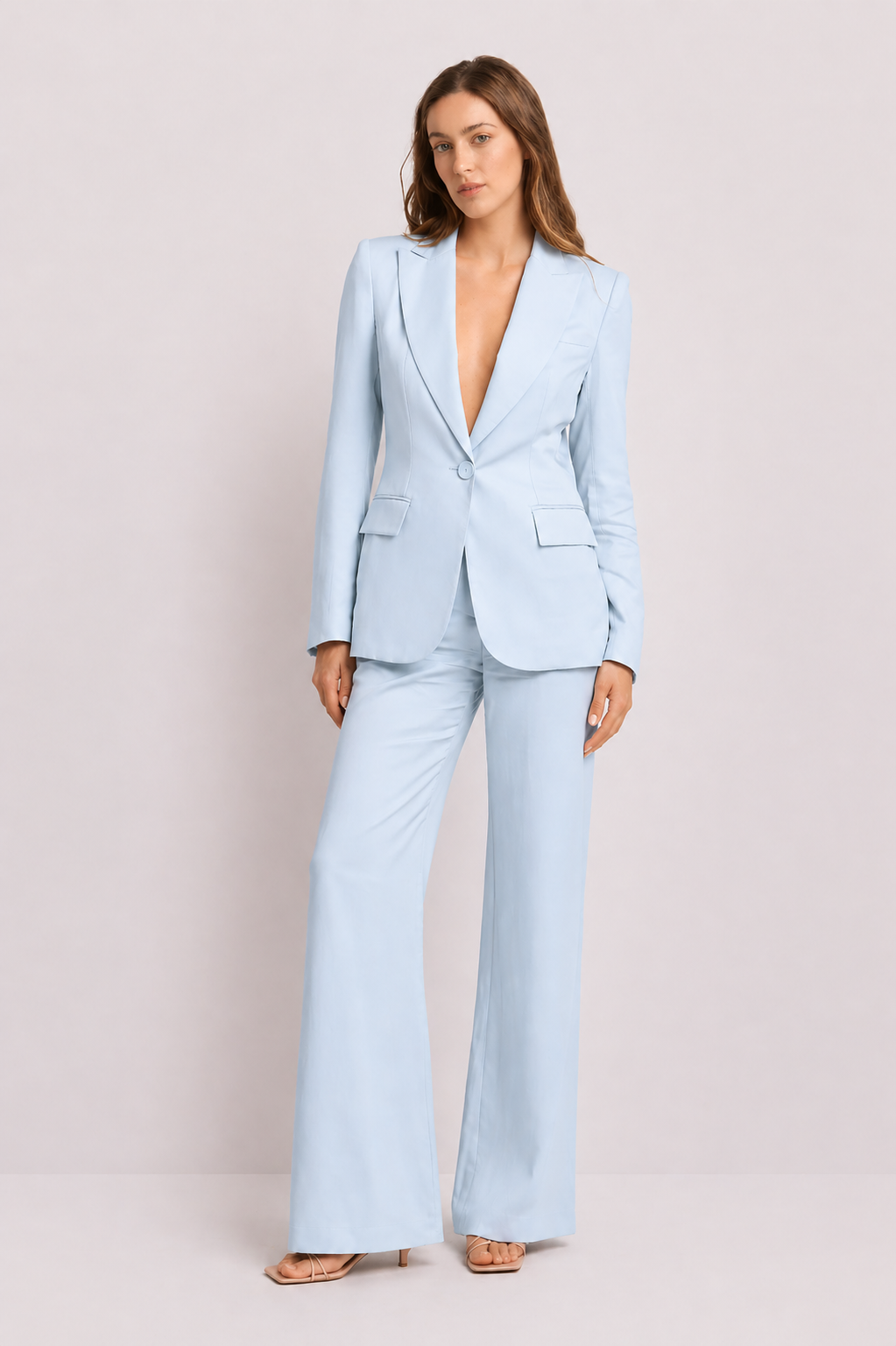 Tailored Single-Button Blazer