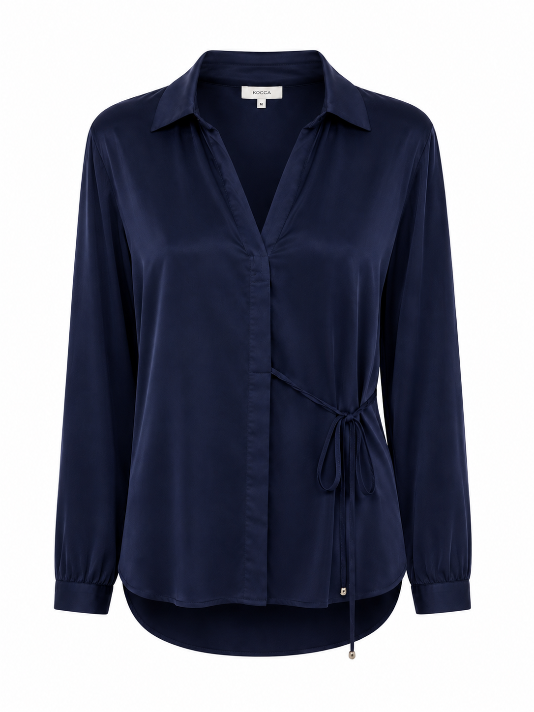 Wrap blouse with a side tie