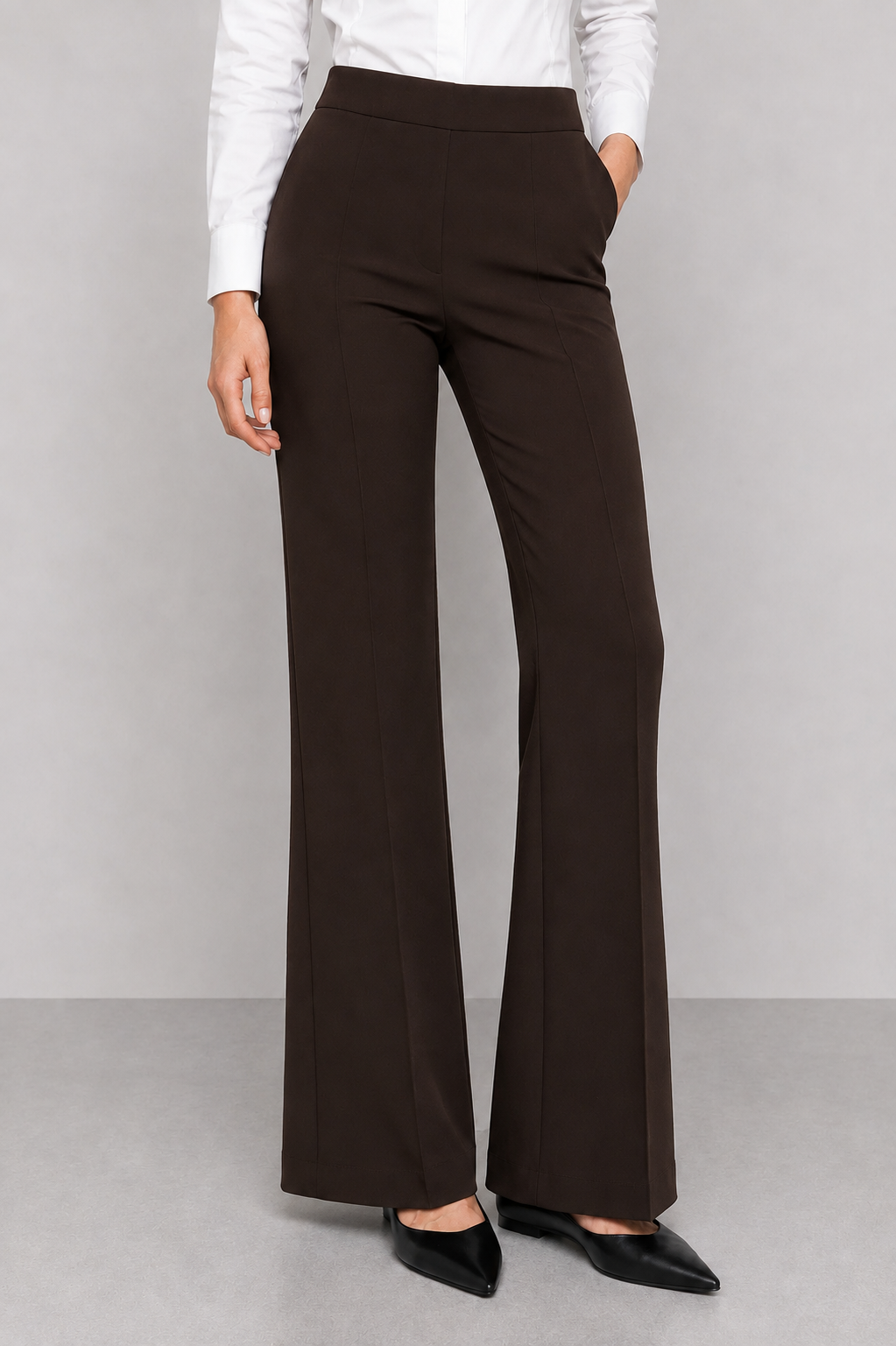 Tailored high-waisted trousers