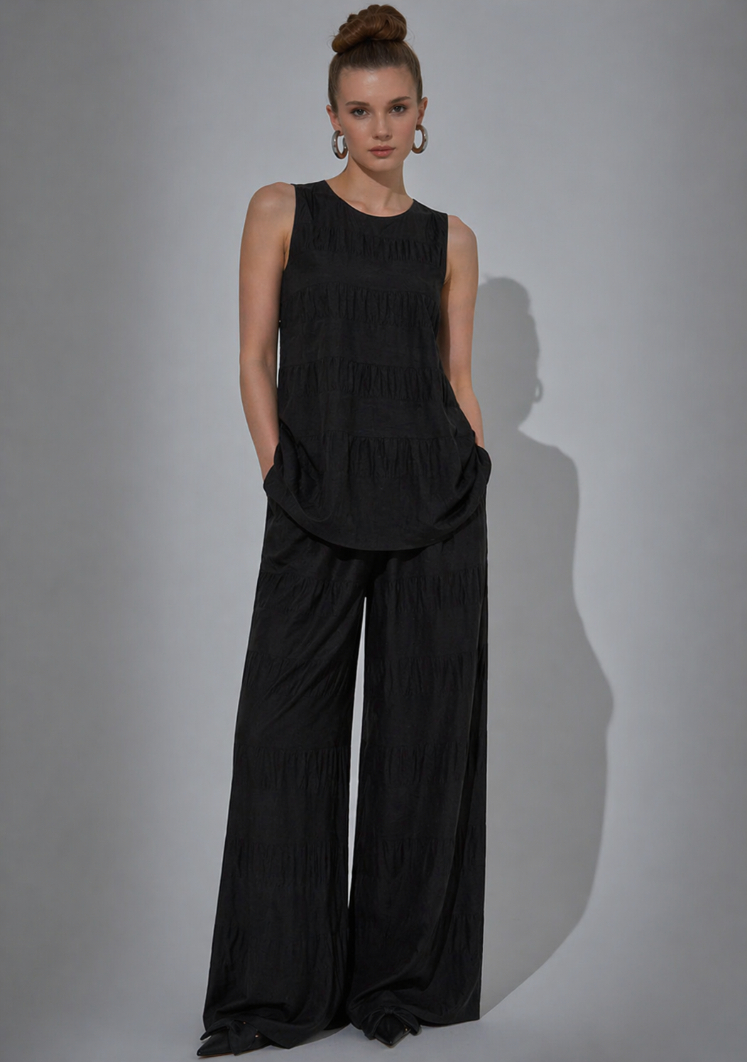 Belted Ruffle Flow Set