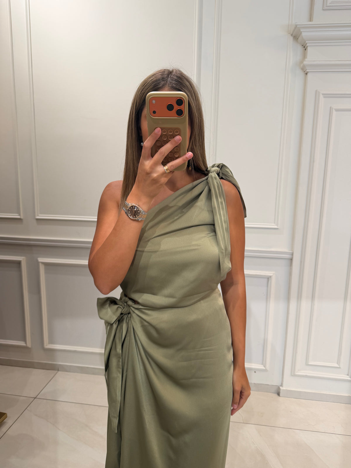 Satin One Shoulder Top