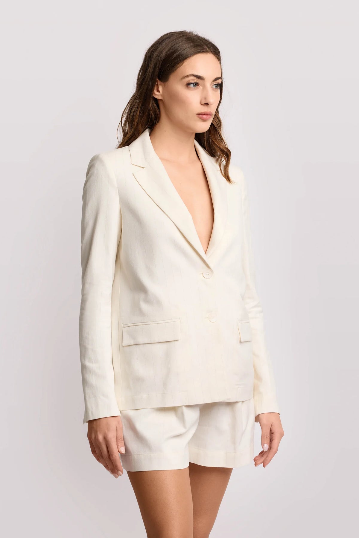 Tailored Double-Button Blazer