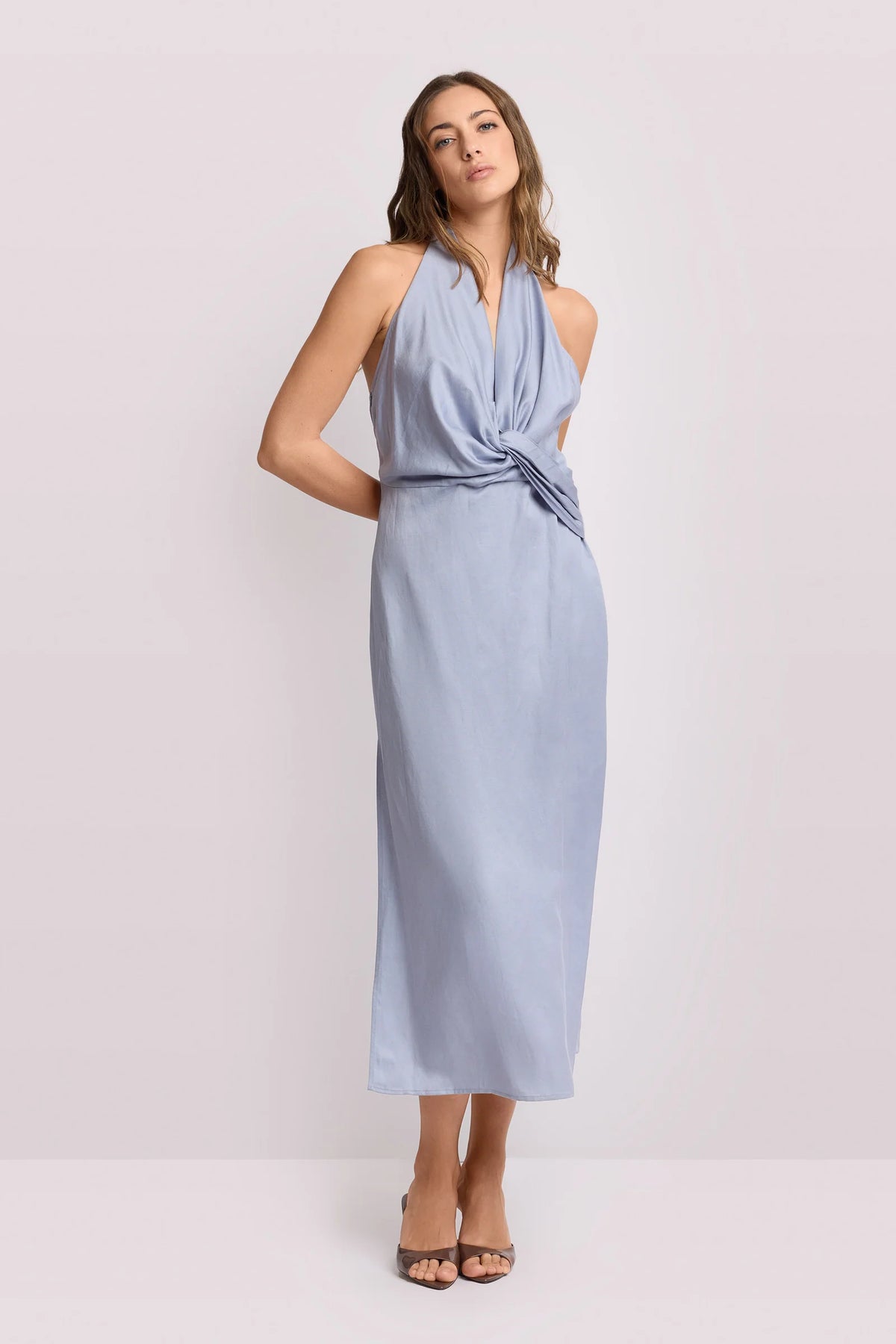 Twist Halter Maxi Dress