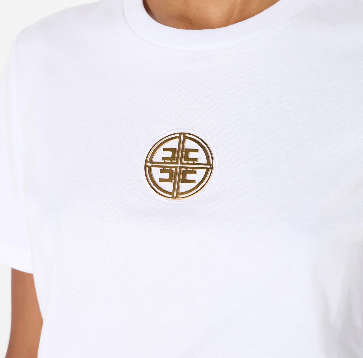 Jersey T-shirt with jewel logo