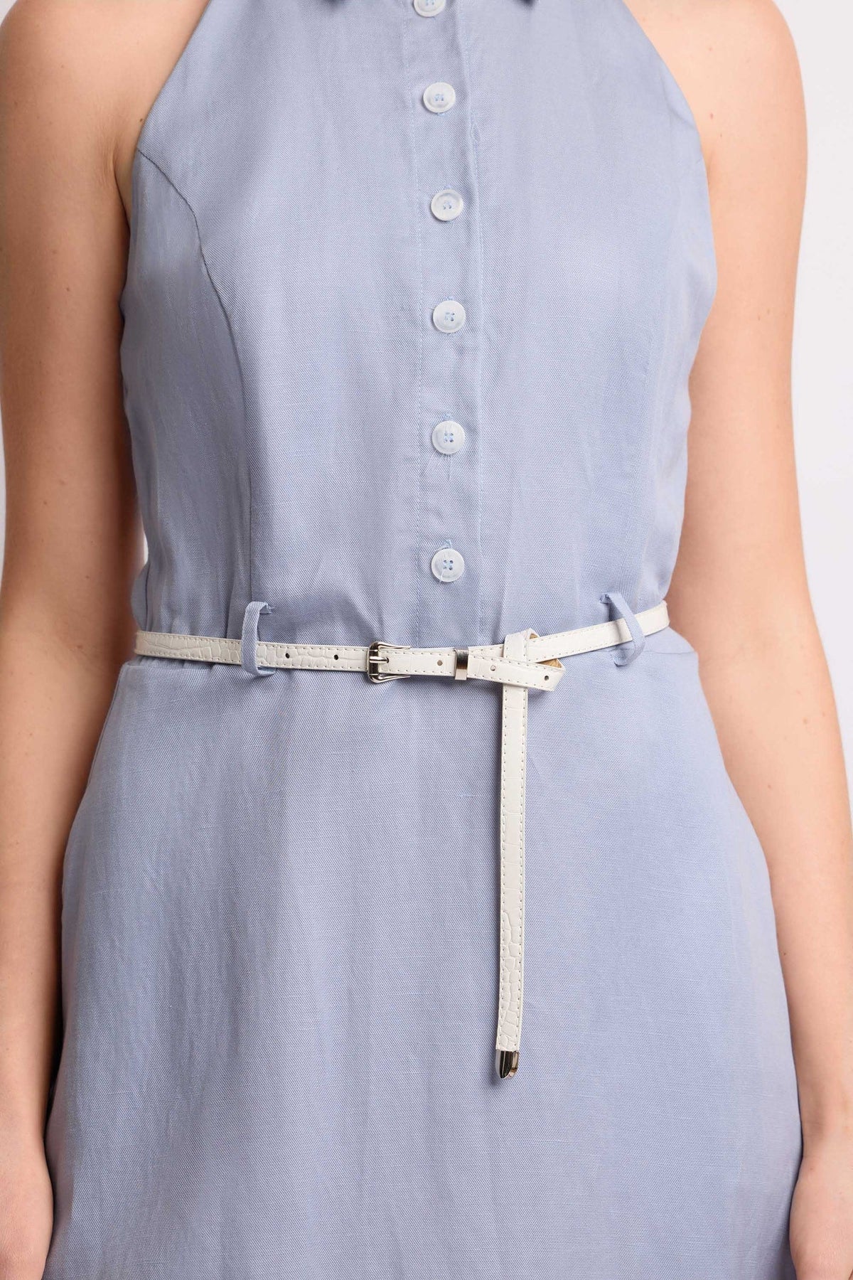 Sleeveless Shirt Dress