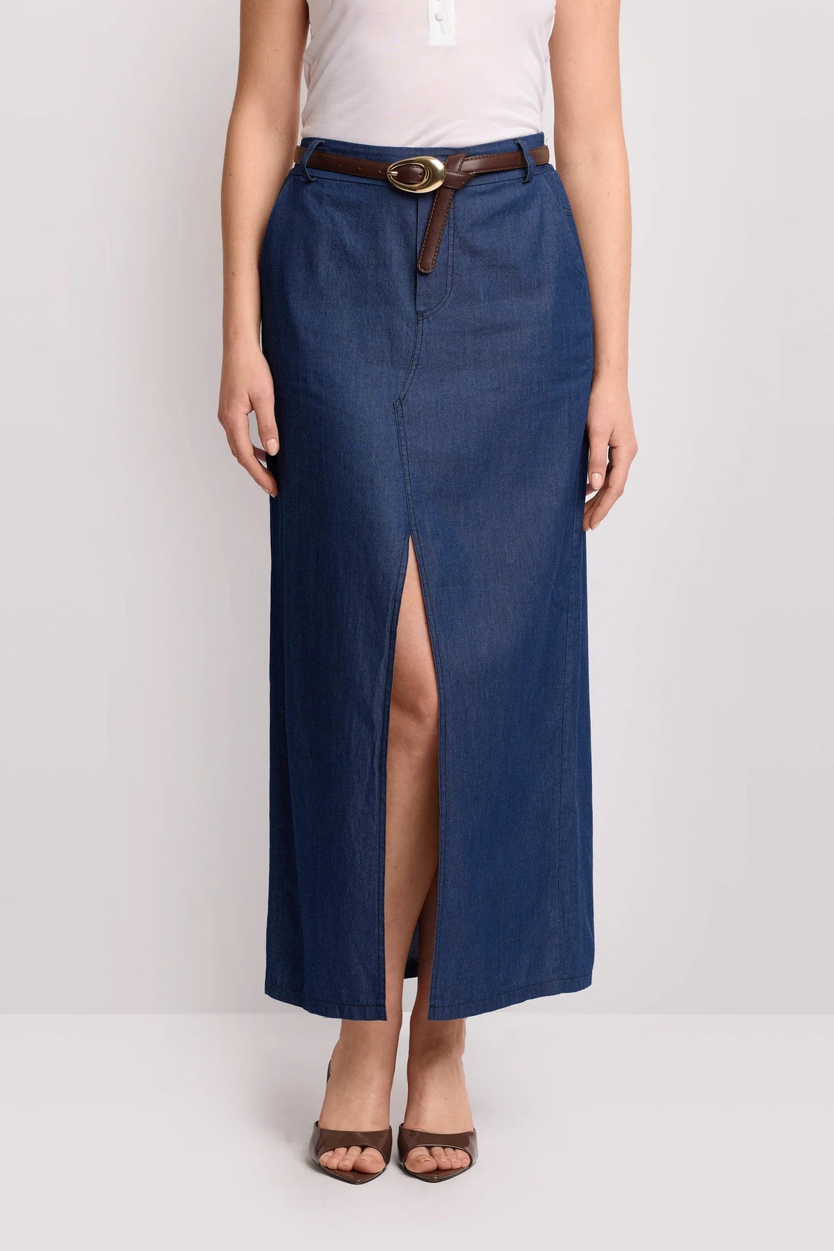 Long Denim Skirt