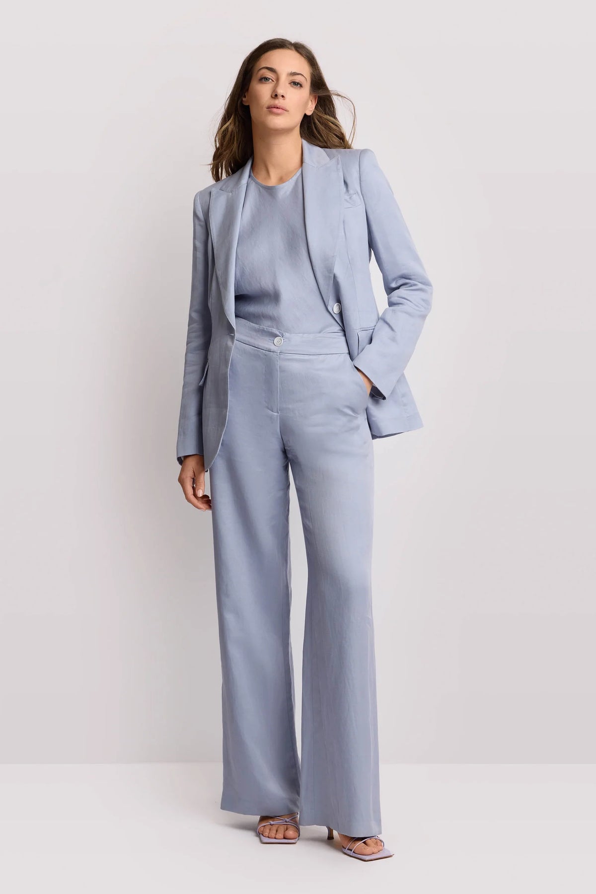 Slim fit long trousers